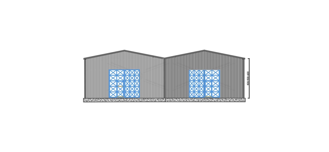 1000m² Steel Hangar Building