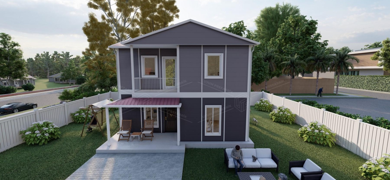 100m² Aspendos Two-Storey Prefabricated House