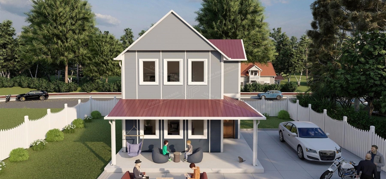 101m² Serindere iki katlı Prefabrik Ev
