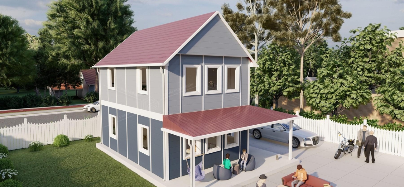 101m² Serindere iki katlı Prefabrik Ev