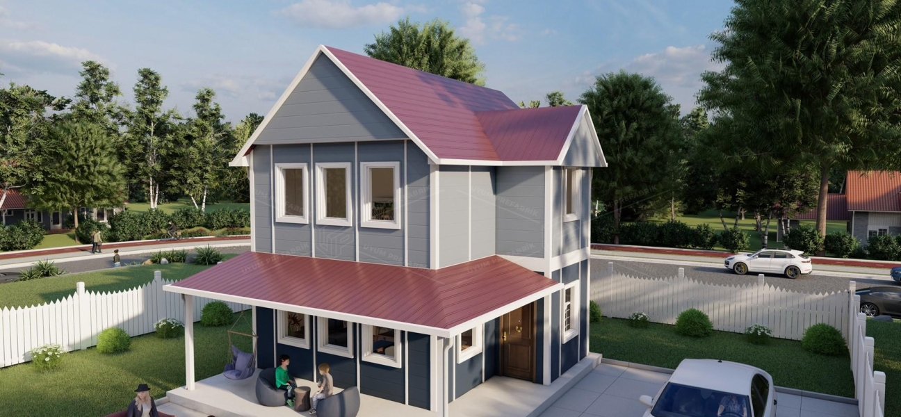 101m² Serindere Two-Storey Prefabricated House