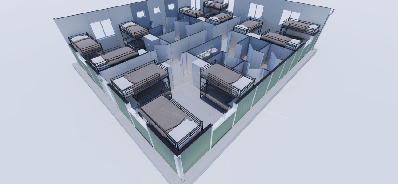 102m² Prefabricated Dormitory Building