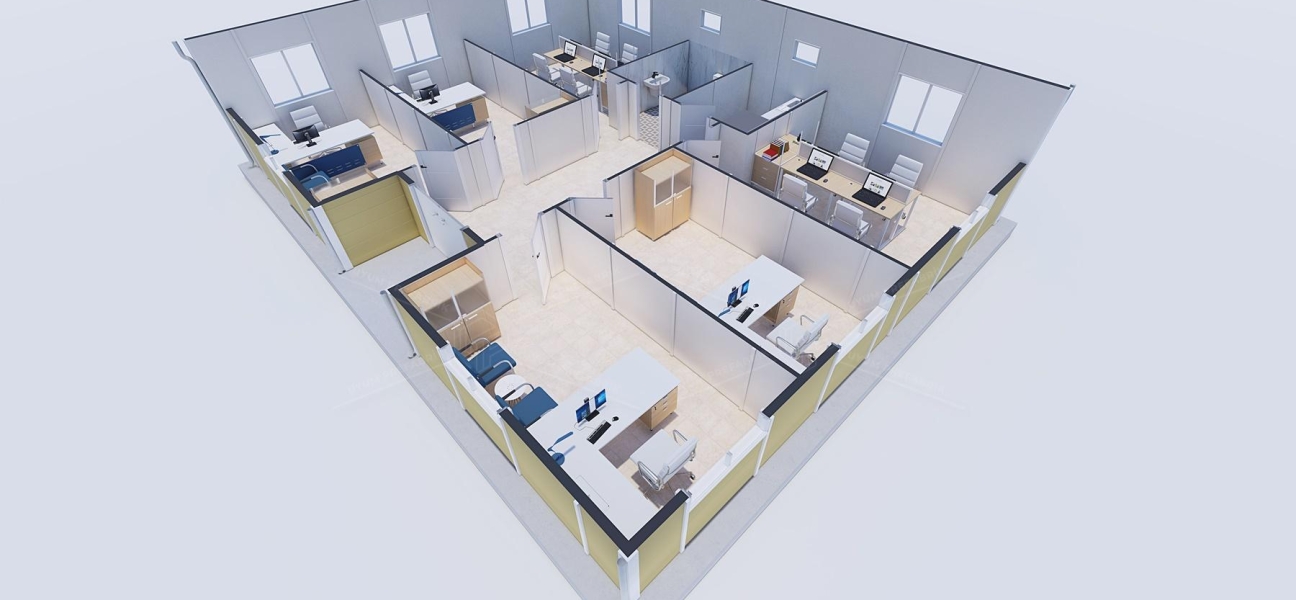 102m² Prefabricated Office Building