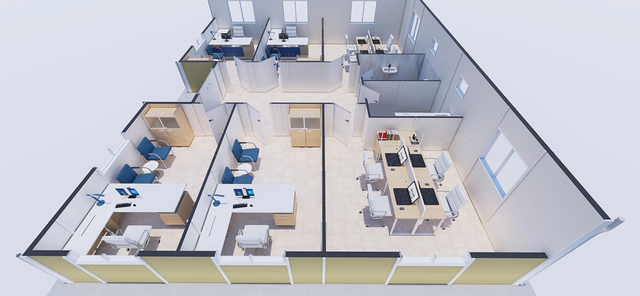 102m² Prefabricated Office Building