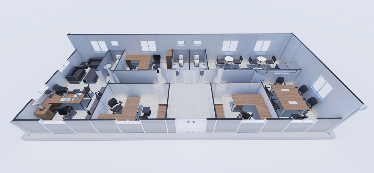 106m² Prefabrik Ofis Binası