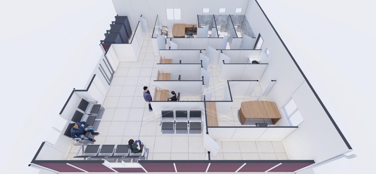 110m² Tek Katlı Prefabrik Banka Binası 