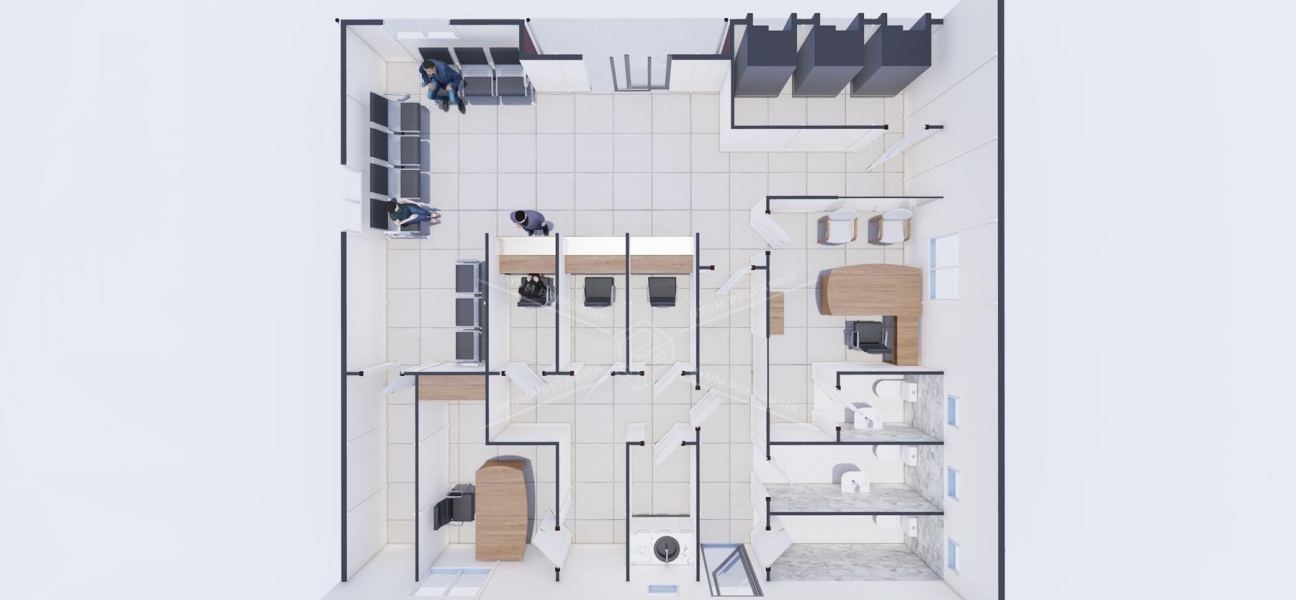 110m² Tek Katlı Prefabrik Banka Binası 