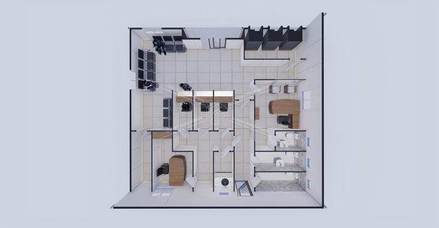 110m² Tek Katlı Prefabrik Banka Binası 