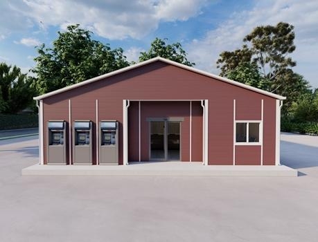 110m² Tek Katlı Prefabrik Banka Binası 