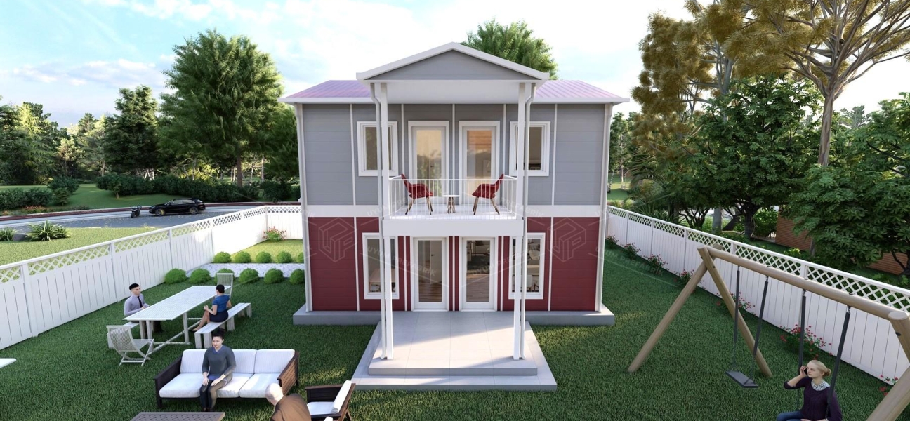 114m² Seka Two-Storey Prefabricated House