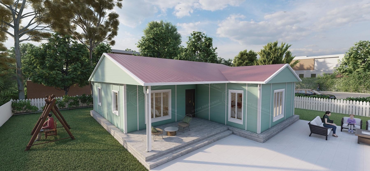 114m² Single Storey Prefabricated Houses