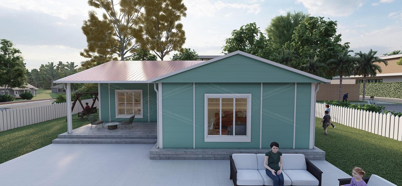 114m² Single Storey Prefabricated Houses