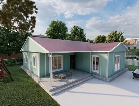 114m² Single Storey Prefabricated Houses