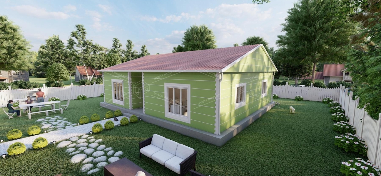 115m² Aksu Single-Story Steel Building