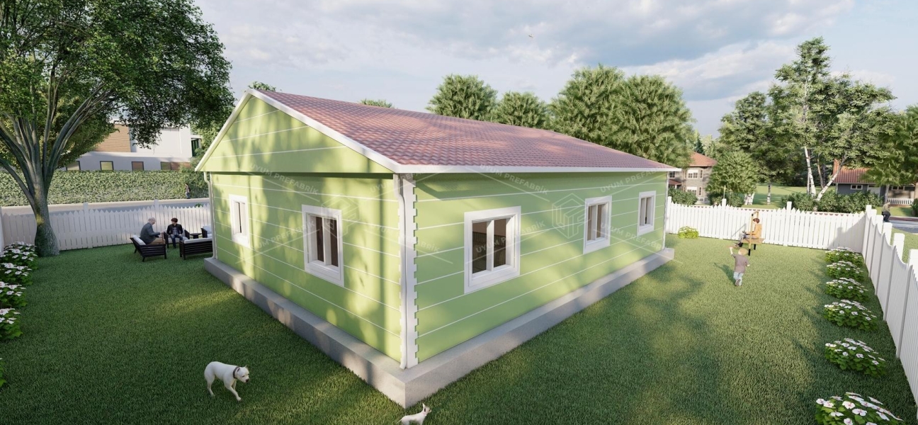 115m² Aksu Single-Story Steel Building