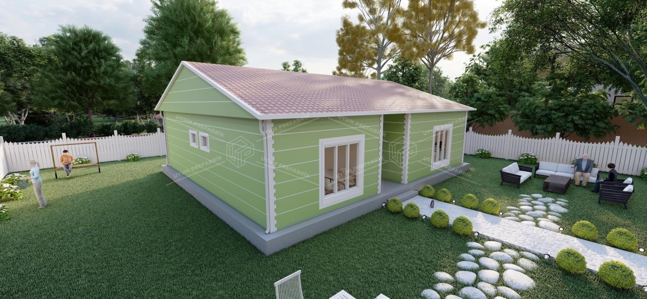 115m² Aksu Single-Story Steel Building