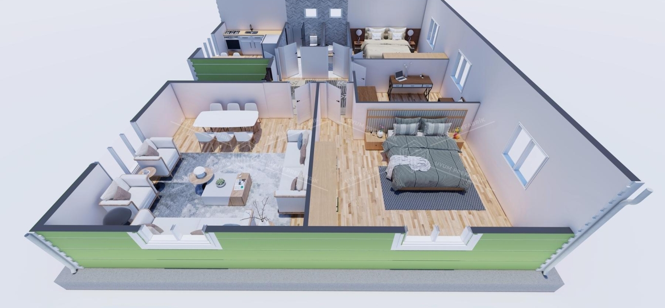 115m² Aksu Single-Story Steel Building