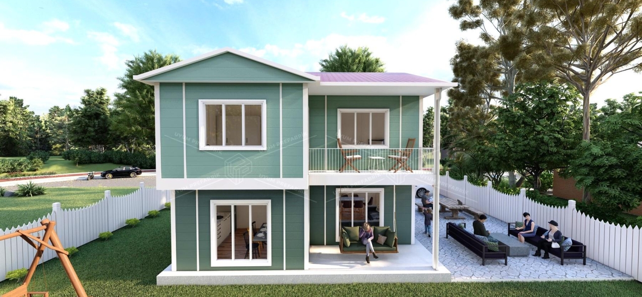 122m² İznik Two-Storey Prefabricated House