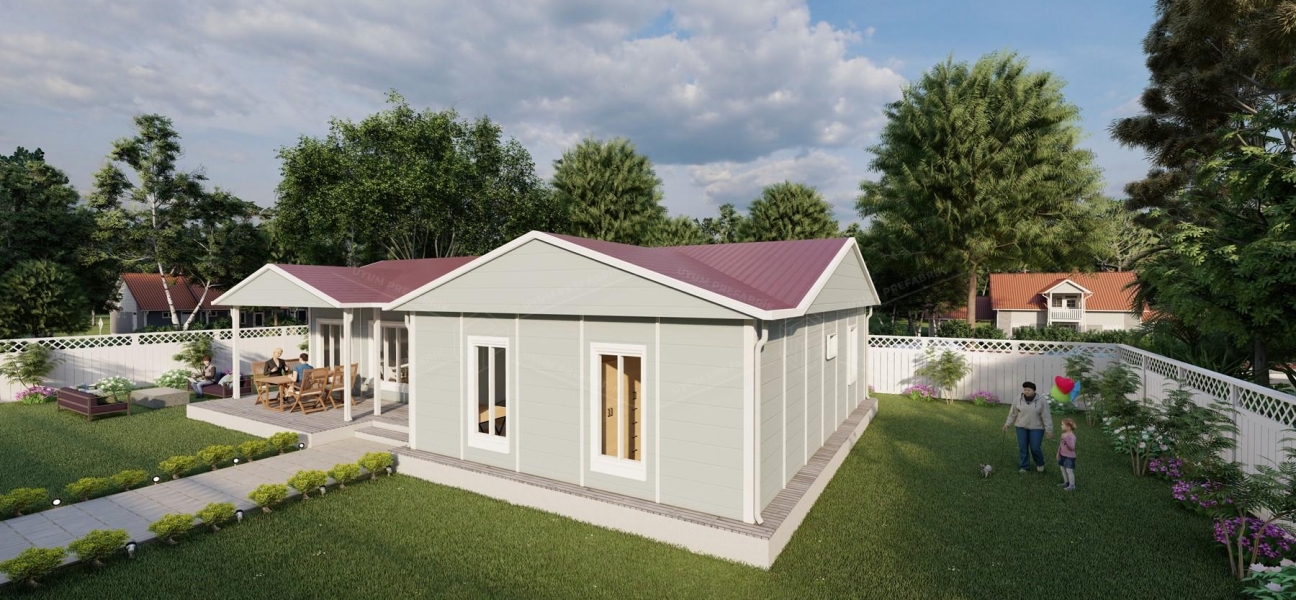 123m² Tek Katlı Prefabrik Konut