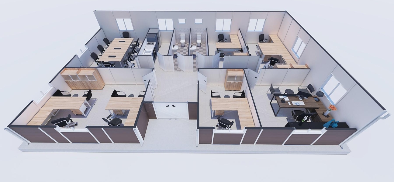 125m² Prefabrik Ofis Binası