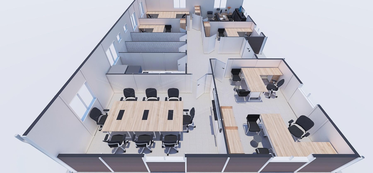125m² Prefabrik Ofis Binası