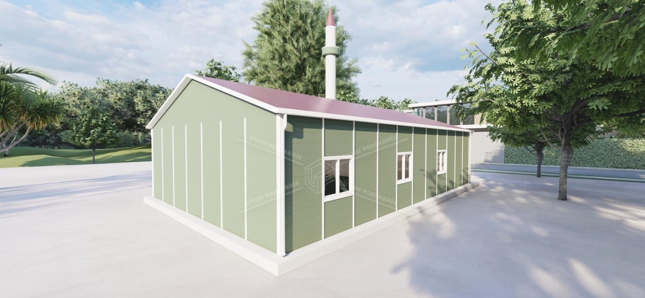 125m² Tek Katlı Prefabrik Mescit Binası 