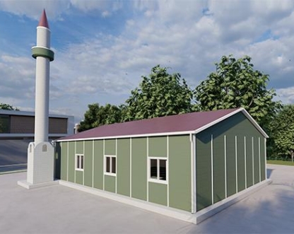 125m² Tek Katlı Prefabrik Mescit Binası 