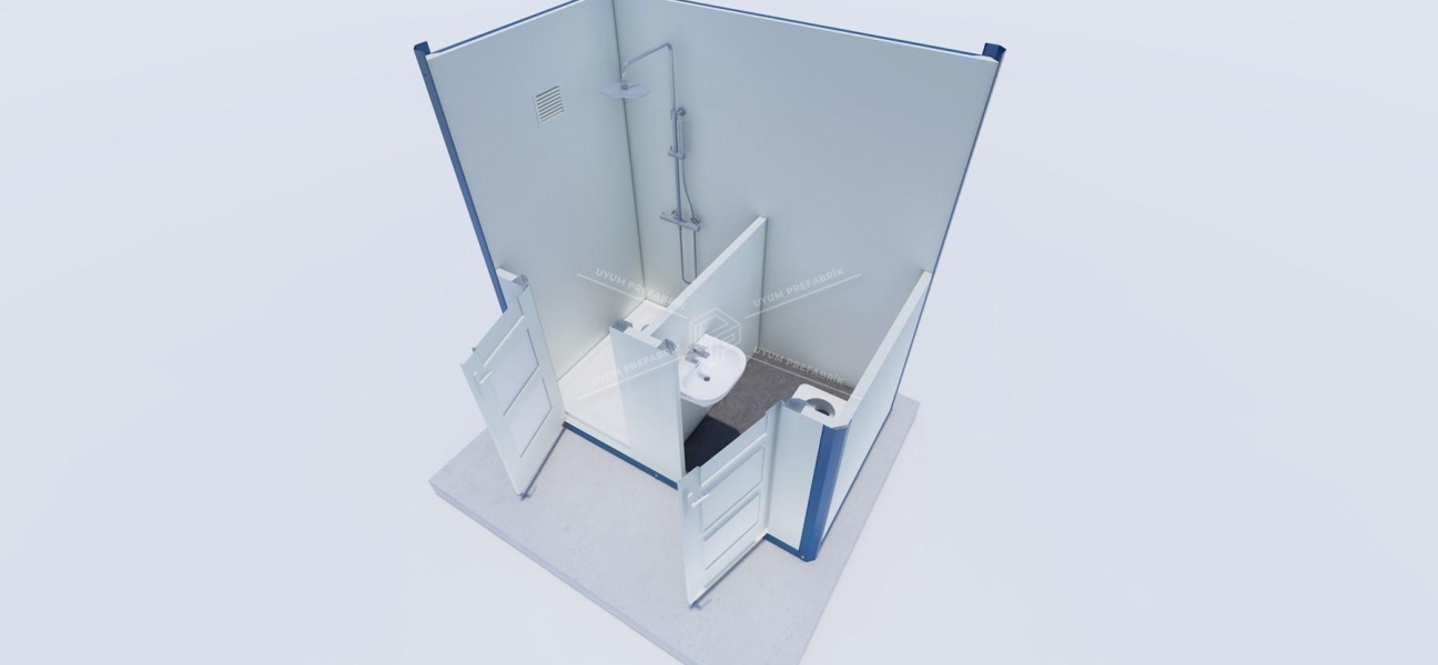 130x210 Panel Cabin WC-Shower
