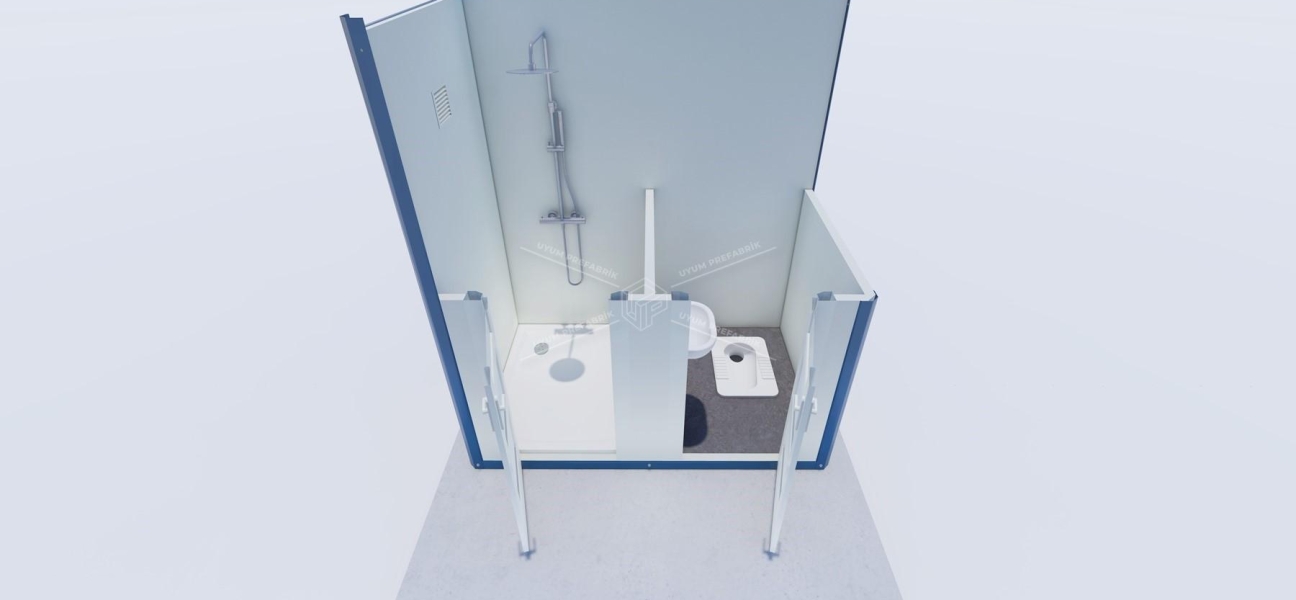 130x210 Panel Kabin WC-Duş 