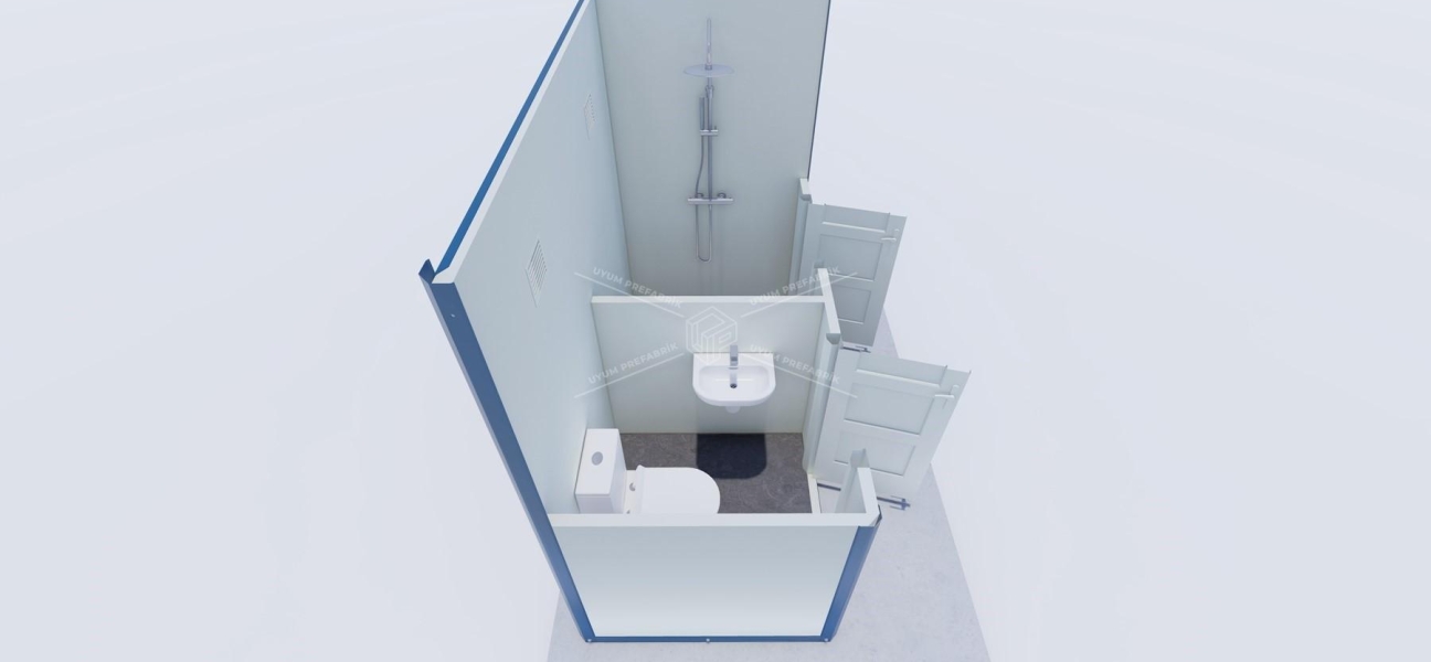 130x250 Panel Kabin WC-Duş 