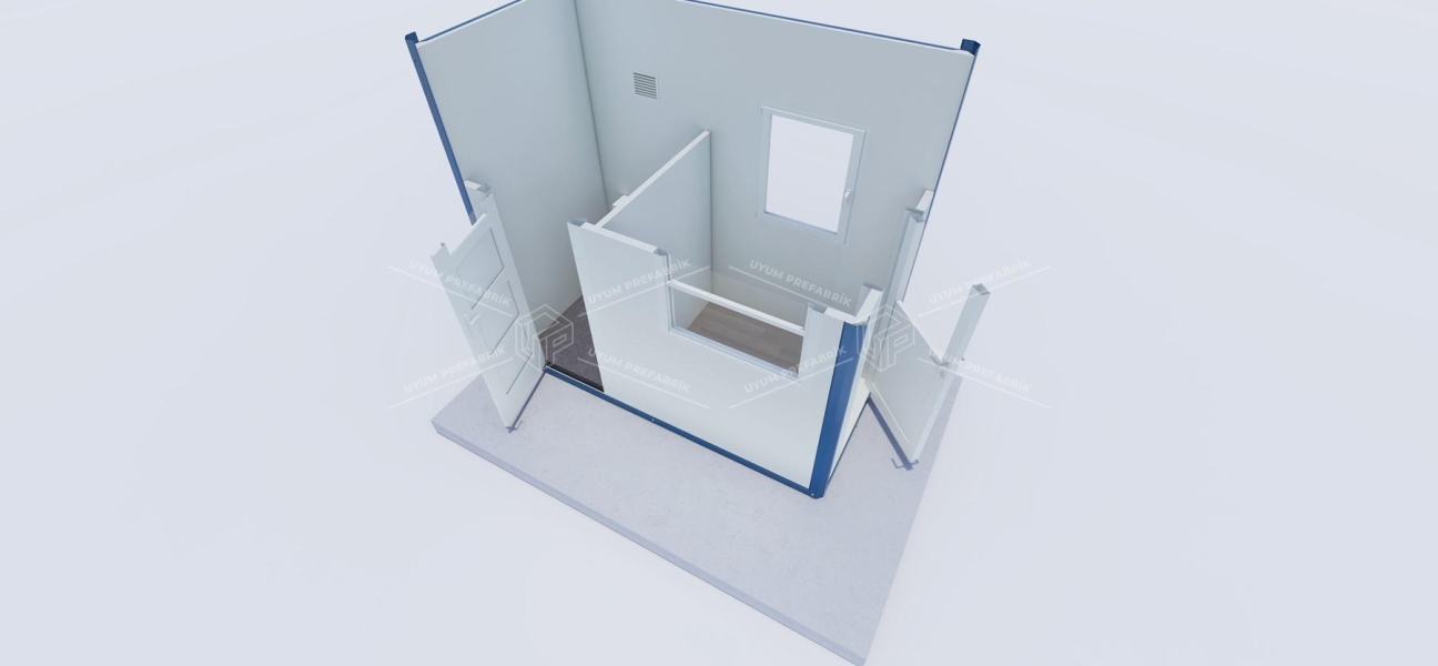 130x250 Sandwich Panel Cabin WC