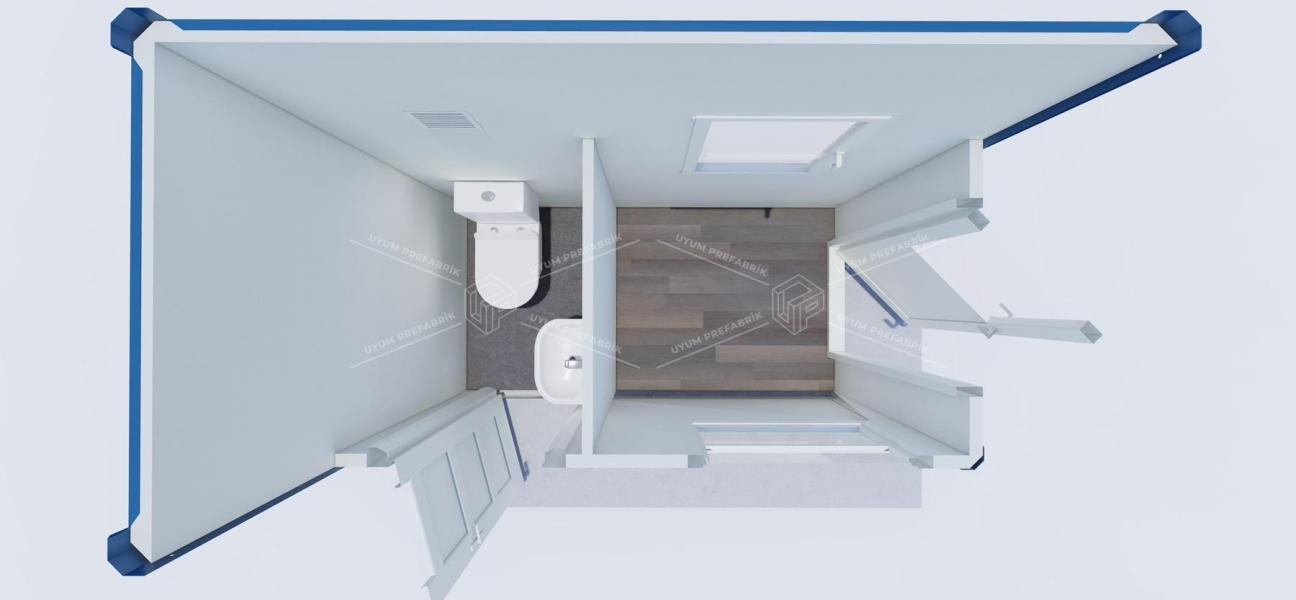 130x250 Sandwich Panel Cabin WC