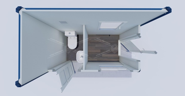130x250 Sandwich Panel Cabin WC