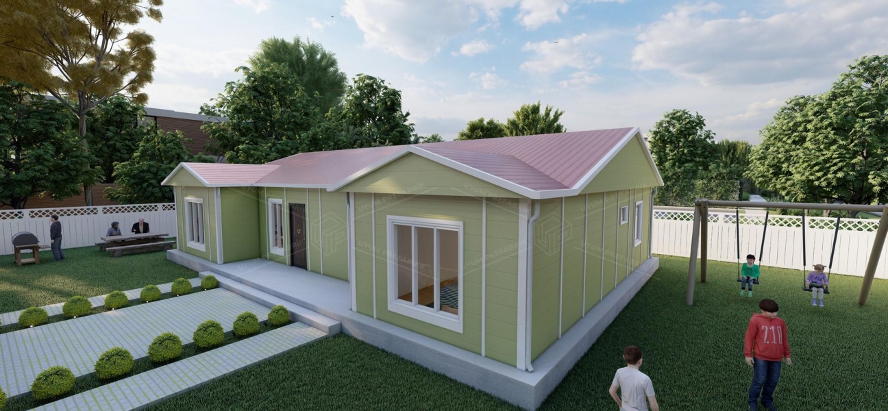 131m² Avşa Tek Katlı Prefabrik Ev 