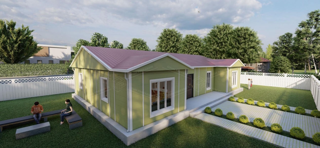 131m² Tek Katlı Prefabrik Ev 