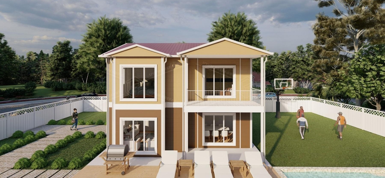 136m² İncesu İki Katlı Prefabrik Ev