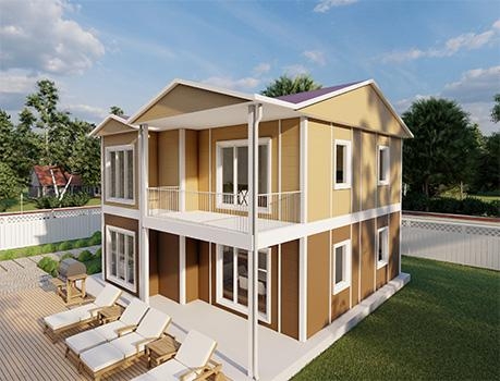 136m² İncesu İki Katlı Prefabrik Ev