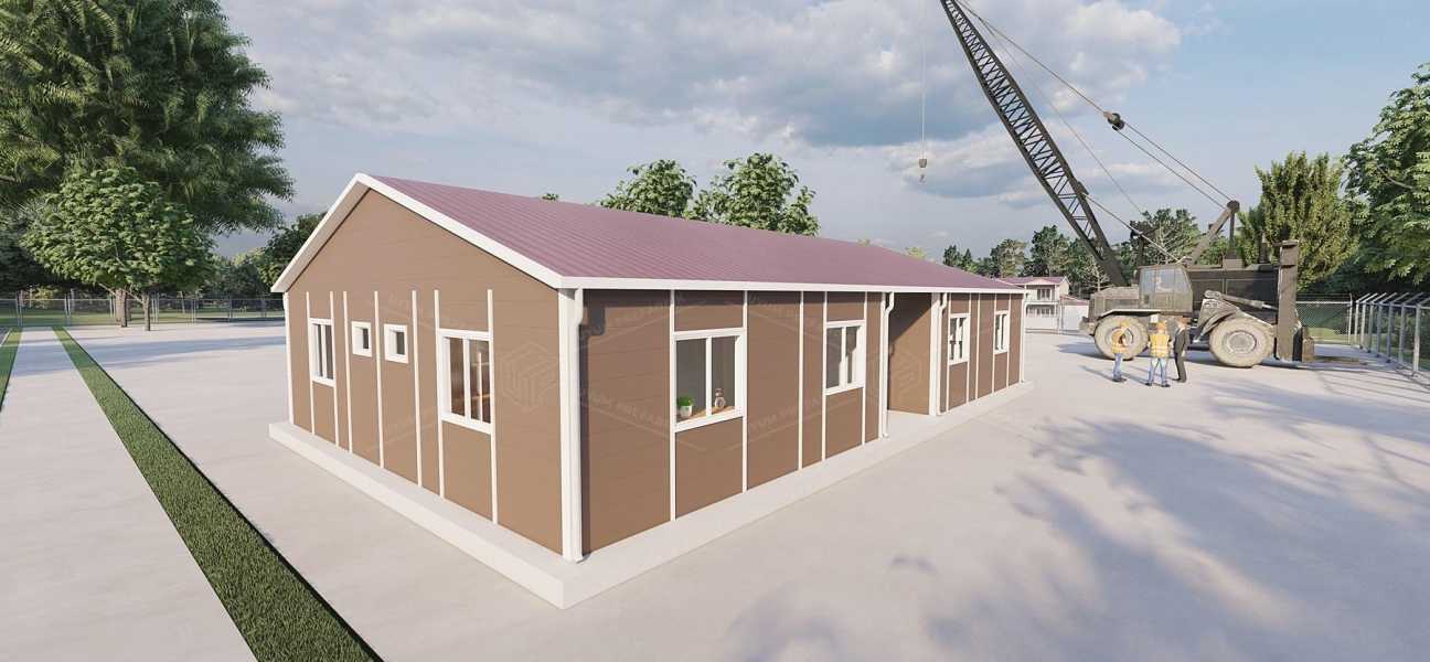 136m² Prefabricated Office Building