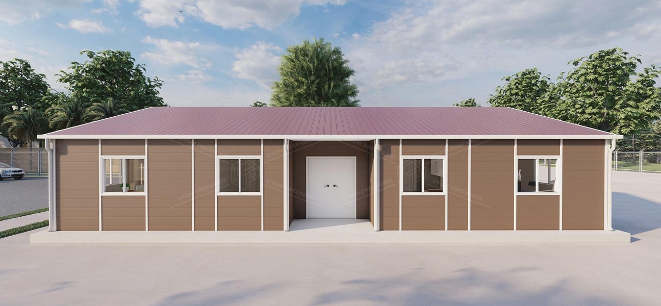 136m² Prefabrik Ofis Binası