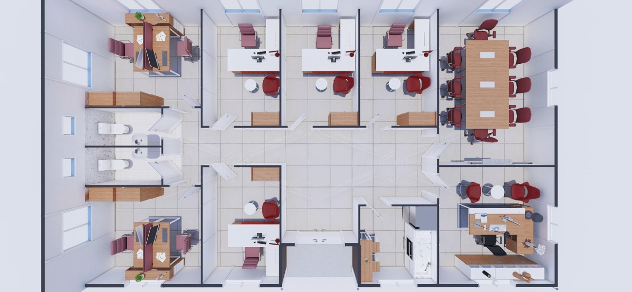 136m² Prefabrik Ofis Binası