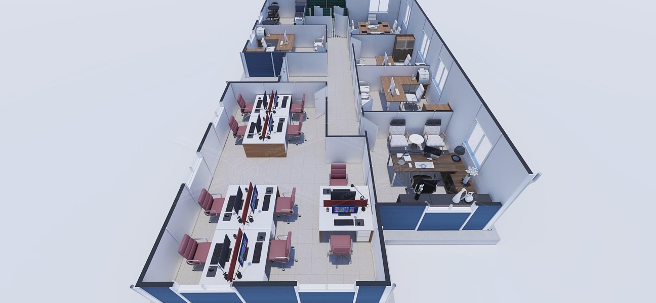 137m² Prefabrik Ofis Binası