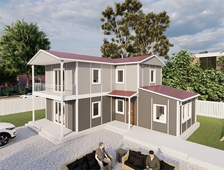 145m² Yedigöller İki Katlı Prefabrik Ev