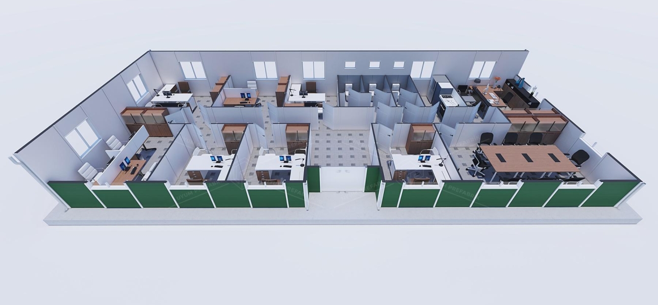 146m² Prefabrik Ofis Binası