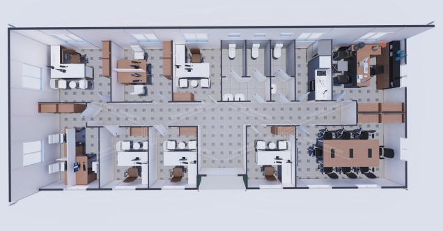 146m² Prefabrik Ofis Binası