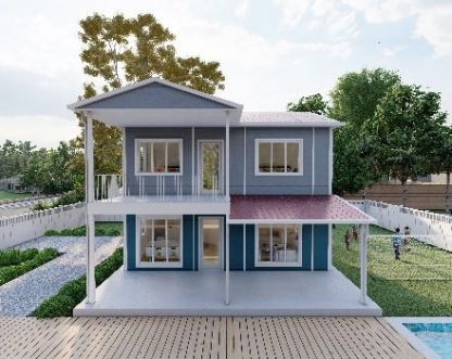 149m² Limni İki Katlı Prefabrik Ev