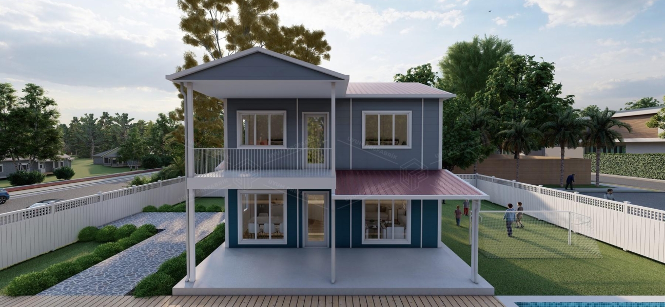 149m² Limni Two-Storey Prefabricated House