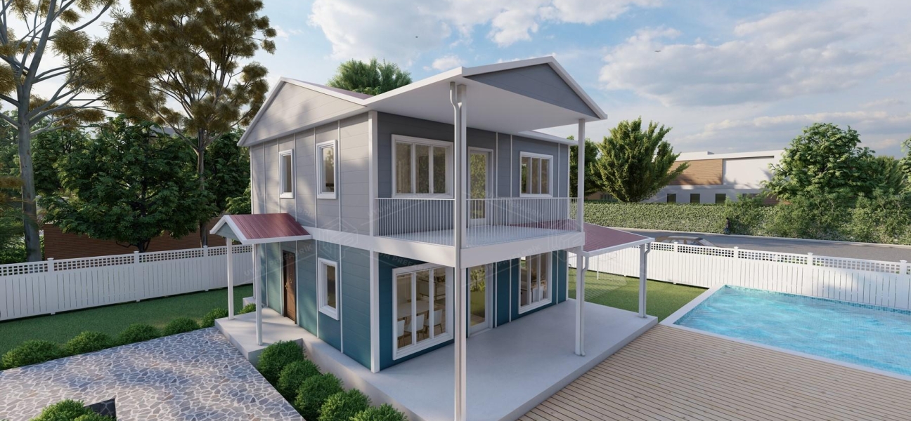 149m² Limni Two-Storey Prefabricated House