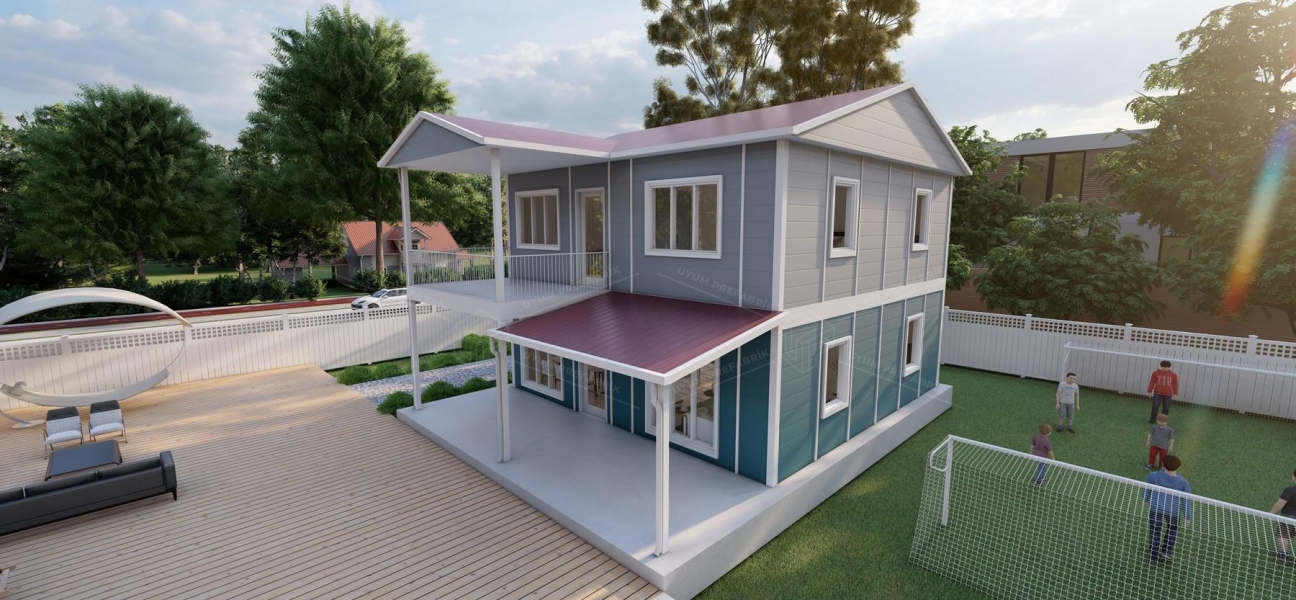 149m² Limni Two-Storey Prefabricated House