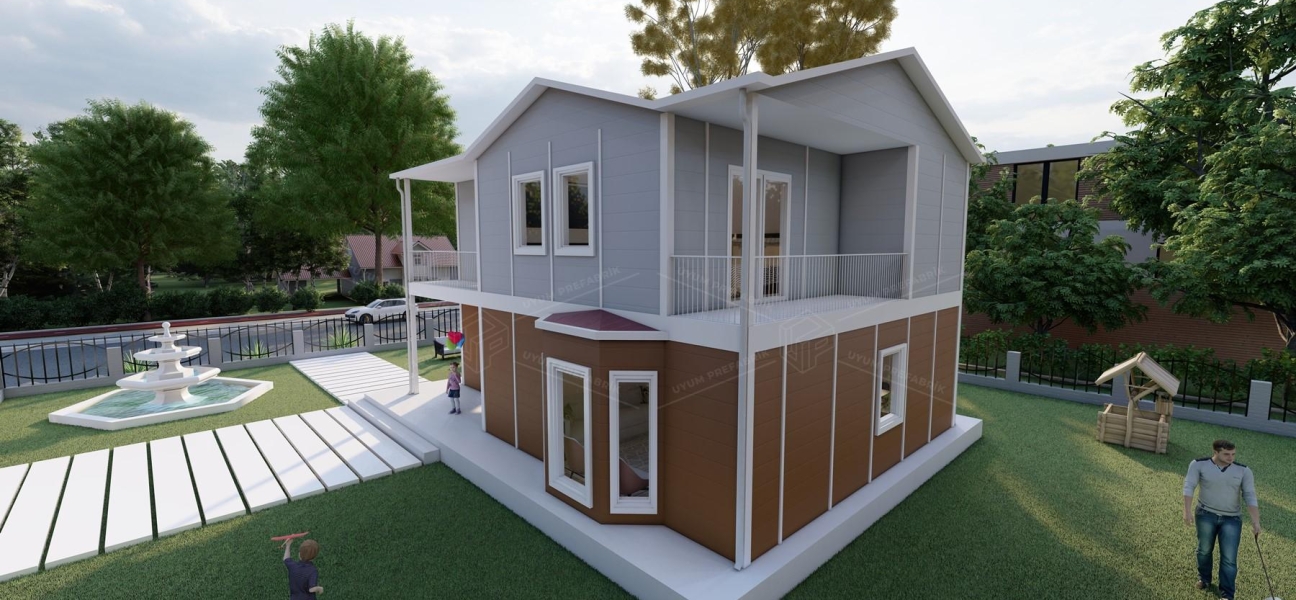155m² Eğirdir Two-Storey Prefabricated House