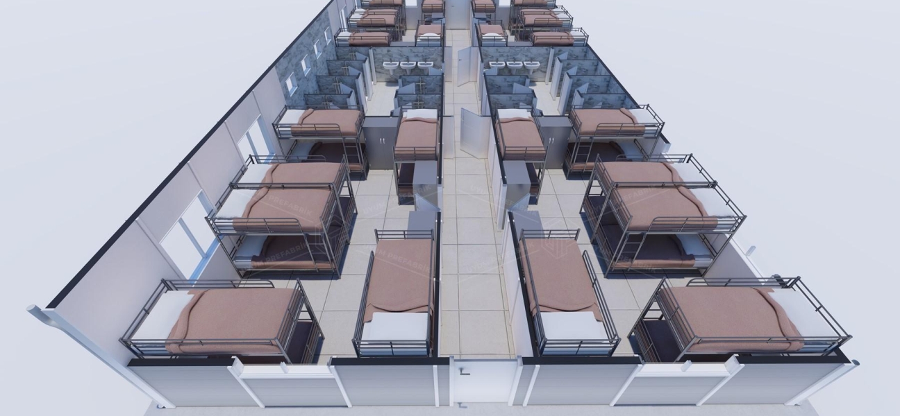 159m² Prefabricated Dormitory Building